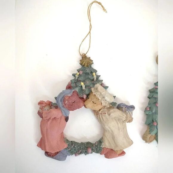 Christmas Ornaments Wreath and Bears Lot of 2 - Picture 16 of 16